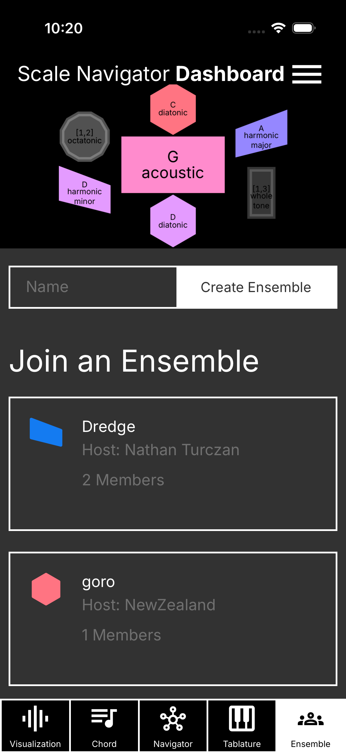Dashboard mobile settings